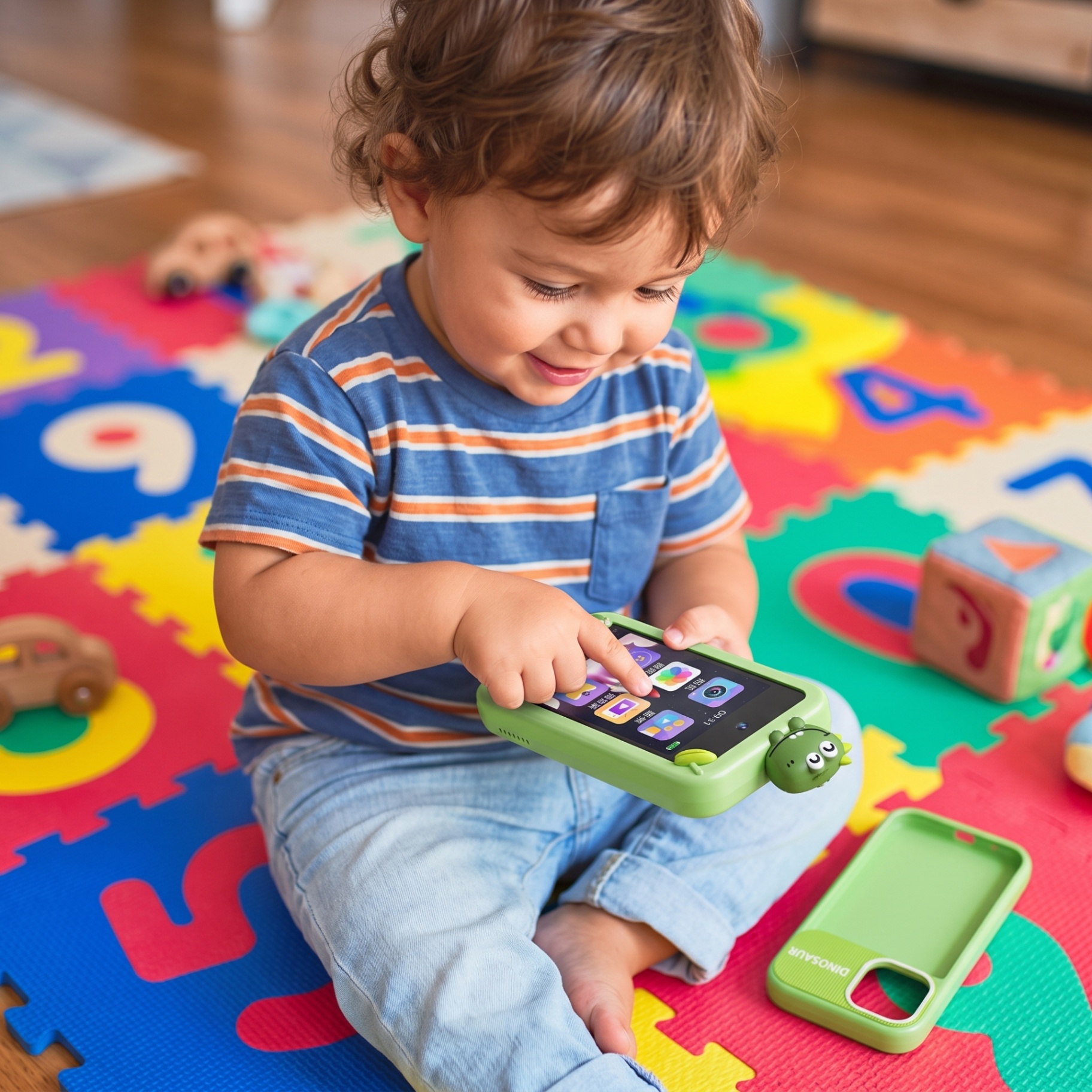 Criança brincando com o Zuzu Phone